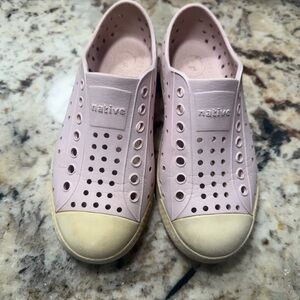 Native Light Pink Perforated Slip-Ons Girl kids sneakers shoes